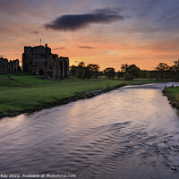 Buy canvas prints of Brougham castle at sunset (Penrith) by Andrew Ray