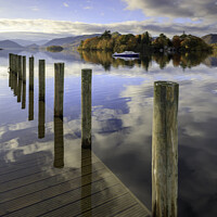 Buy canvas prints of Posts at Derwentwater by Andrew Ray
