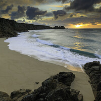 Buy canvas prints of Sunrise view (Porthcurno) by Andrew Ray