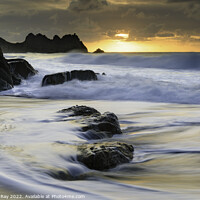 Buy canvas prints of Winter morning at Porthcurno by Andrew Ray