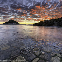 Buy canvas prints of Late autumn sunset (St Michael's Mount) by Andrew Ray