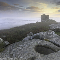 Buy canvas prints of Misty morning at Carn Brea by Andrew Ray