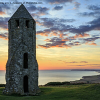 Buy canvas prints of St Catherines Oratory at sunset by Andrew Ray