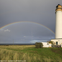 Buy canvas prints of Rainbow at Barns Ness by Andrew Ray