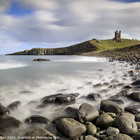 Buy canvas prints of Rocky shore (Dunstanburgh Castle) by Andrew Ray