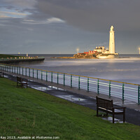 Buy canvas prints of St Mary's Lighthouse view. by Andrew Ray