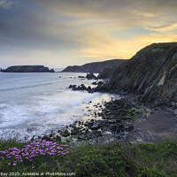 Buy canvas prints of Spring sunset (Marloes Sands) by Andrew Ray