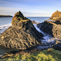 Buy canvas prints of Blue Lagoon sea stack by Andrew Ray