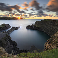 Buy canvas prints of Setting sun at the Blue Lagoon by Andrew Ray