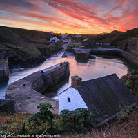 Buy canvas prints of Sunrise over Porthgain Harbour  by Andrew Ray