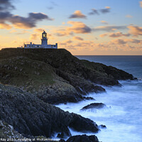 Buy canvas prints of Strumble Head Lighthouse at sunset by Andrew Ray