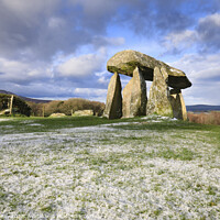 Buy canvas prints of Snow at Pentre Ifan  by Andrew Ray