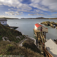 Buy canvas prints of Above St Davids RNLI Stations  by Andrew Ray
