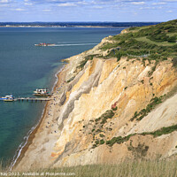 Buy canvas prints of Alum Bay view by Andrew Ray
