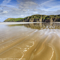 Buy canvas prints of Sand patterns on Brean Beach by Andrew Ray