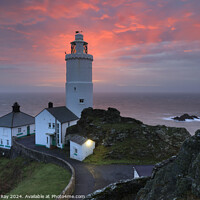 Buy canvas prints of Start Point Lighthouse at sunrise by Andrew Ray