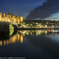 Buy canvas prints of Twilight reflections (Conwy) by Andrew Ray