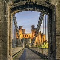 Buy canvas prints of Conwy Castle Arch  by Andrew Ray