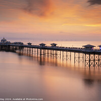 Buy canvas prints of Llandudno Pier at sunrise by Andrew Ray