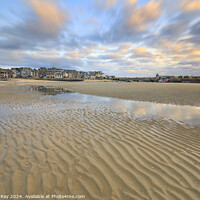 Buy canvas prints of Sand patterns at St Ives  by Andrew Ray