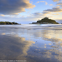 Buy canvas prints of Marazion Beach Reflections  by Andrew Ray