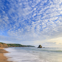 Buy canvas prints of Cloud patterns (Widemouth Bay)  by Andrew Ray