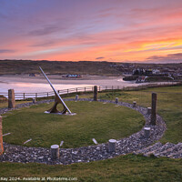 Buy canvas prints of Sundial at sunrise (Perranporth) by Andrew Ray
