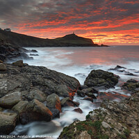 Buy canvas prints of Cape Cornwall at sunset  by Andrew Ray
