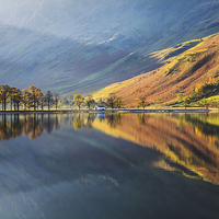 Buy canvas prints of Shafts of Light (Buttermere) by Andrew Ray