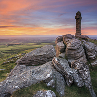 Buy canvas prints of Sunset at Brat Tor  by Andrew Ray