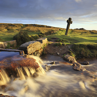 Buy canvas prints of Windy Post (Dartmoor) by Andrew Ray