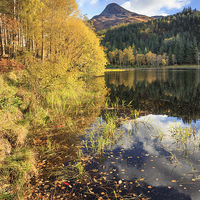 Buy canvas prints of Autumn at Glencoe Lochan.tif by Andrew Ray