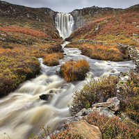 Buy canvas prints of Clashnessie Waterfall by Andrew Ray