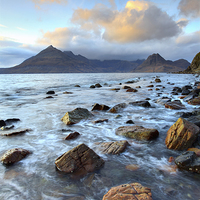 Buy canvas prints of Clouds over the Black Cuillins by Andrew Ray
