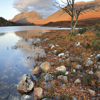 Buy canvas prints of First Light (Loch Clair) by Andrew Ray