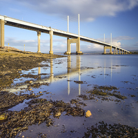 Buy canvas prints of Kessock Bridge Reflections  by Andrew Ray