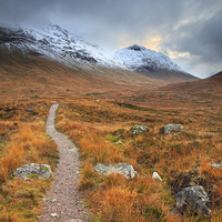 Buy canvas prints of Lairig Gartain (Glen Coe) by Andrew Ray