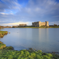 Buy canvas prints of Last Light at Carew Castle by Andrew Ray