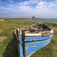Buy canvas prints of Lindisfarne Boat by Andrew Ray
