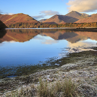 Buy canvas prints of Morning at Derwent Water by Andrew Ray