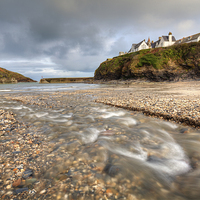 Buy canvas prints of Stream at Port Isaac by Andrew Ray
