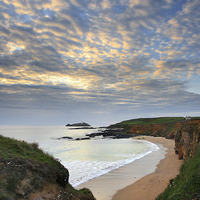Buy canvas prints of Godrevy Cove at Sunset by Andrew Ray