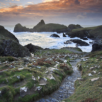 Buy canvas prints of Sunset ay Kynance Cove by Andrew Ray