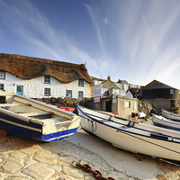 Buy canvas prints of Boats on Slipway (Sennen Cove) by Andrew Ray