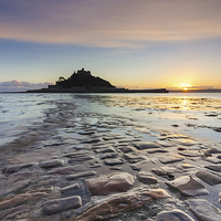 Buy canvas prints of Setting Sun at St Michael's Mount by Andrew Ray