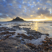 Buy canvas prints of Rocky Shore (St Michael's Mount) by Andrew Ray