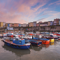 Buy canvas prints of Tenby at Sunset   by Andrew Ray