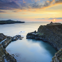 Buy canvas prints of Sunset at the Blue Lagoon by Andrew Ray