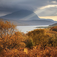 Buy canvas prints of Autumn at Loch Hope by Andrew Ray
