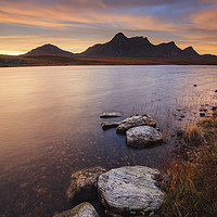 Buy canvas prints of Rocks at Sunrise (Loch Hakel by Andrew Ray